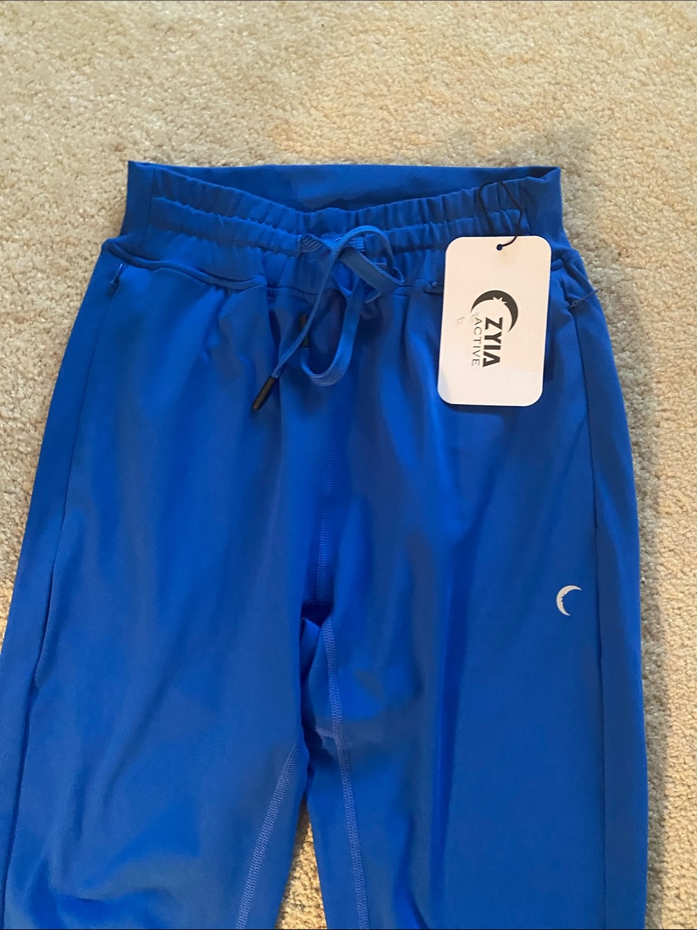 Zyia active blue confluence zipper Hoover pants NWT - Picture 2 of 6